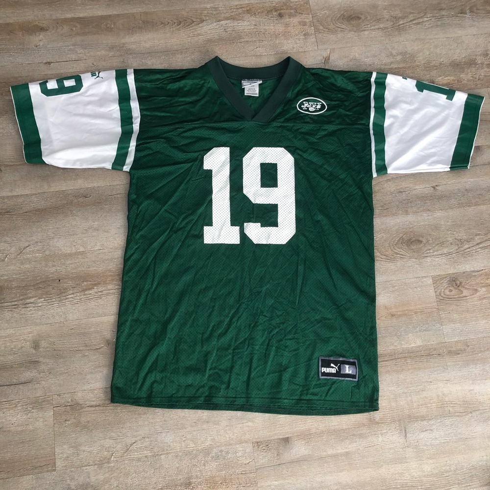 Vintage Puma New York Jets #19 Keyshawn Johnson NFL Jersey Mens Size Large